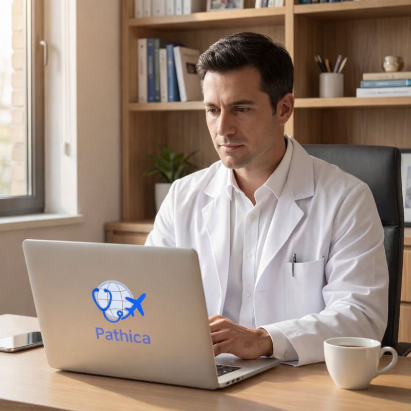 Doctor providing telehealth consultation